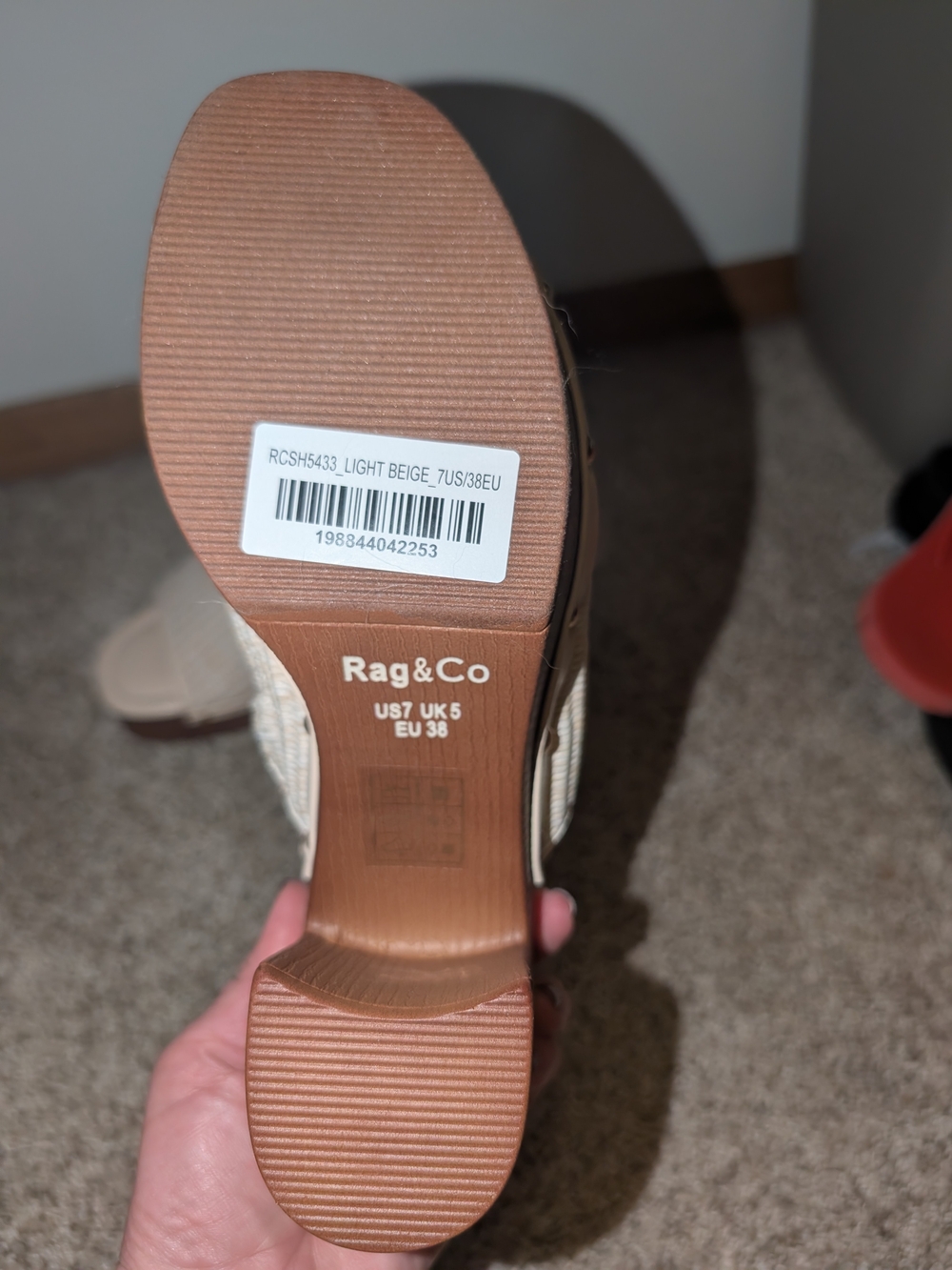 Rag & Co Light Beige Sandals